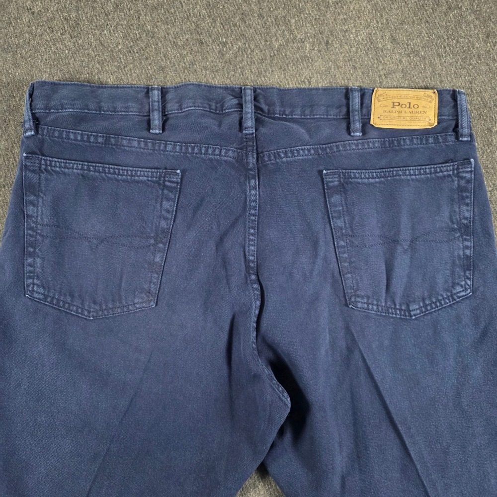 Polo Ralph Lauren Sullivan Slim Jeans Mens 40x32 Blue Dark Wash Denim Pants - Picture 6 of 10